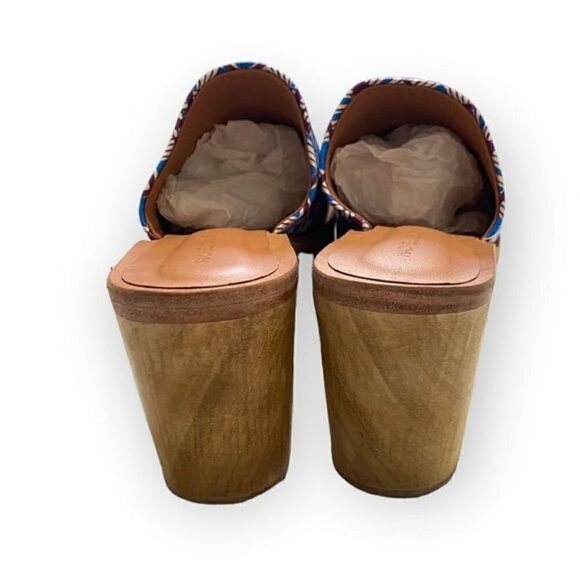 New in Box, Rachel Comey Jibe Clog in Blue multi print leather,  Size 10 - Picture 9 of 14